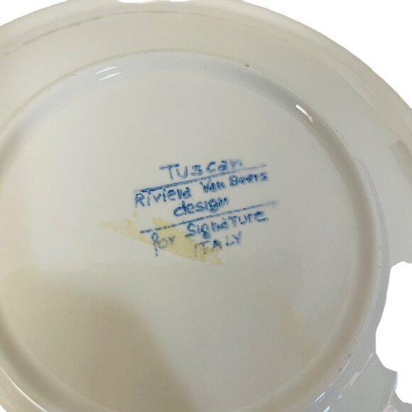 Tuscan Riviera Van Beers Design Cup & Saucer Set Hand Painted Porcelain 6.5" Dia - Picture 3 of 4